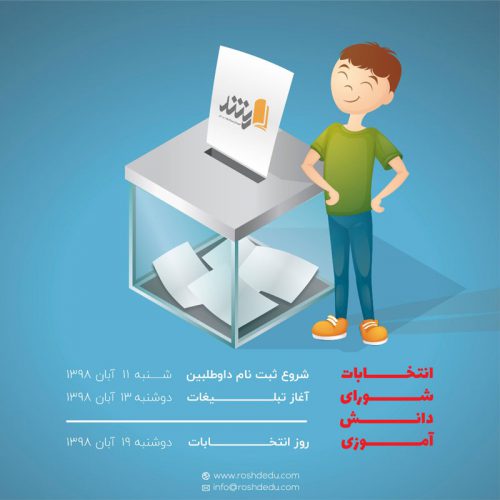 انتخابات شورای دانش آموزی دبیرستان رشد دوره اول